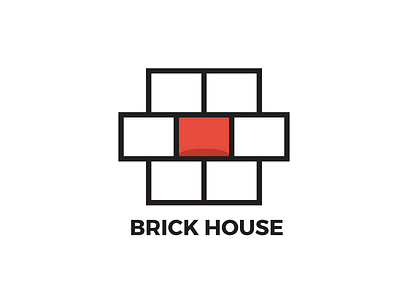 Brick House Logo concept flat illustrator logo minimal restaurant