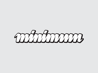 Minimum brush pen flat lettering minimum