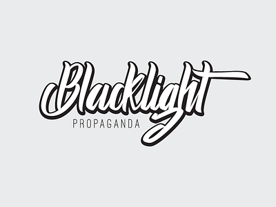Blacklight Propaganda Lettering blacklight brush hand lettering logo