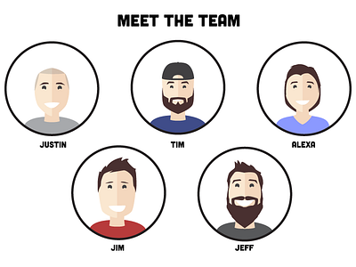 Meet The Team avatar flat minimal