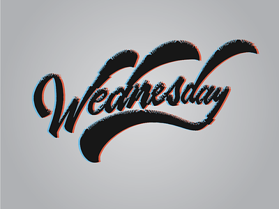 Wednesday calligraphy design hand lettering illustration logo