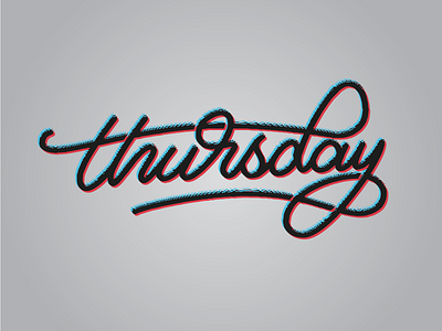 Thursday calligraphy design hand lettering illustration logo