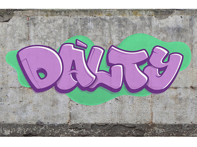 Dalty Hand Letter calligraphy graffiti hand lettering vector