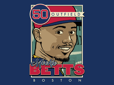 Licensed MLBPA Illustration – Mookie Betts