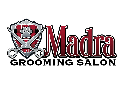 Madra Grooming Salon branding design logo vector