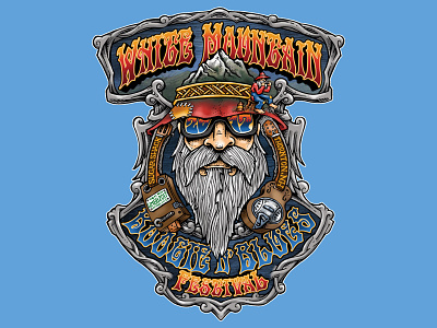 White Mountain Boogie N' Blues Festival 2017 design digital illustration illustration