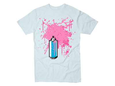 8 Bit Spray Can 8bit design illustration t shirt tee tee shirt vector
