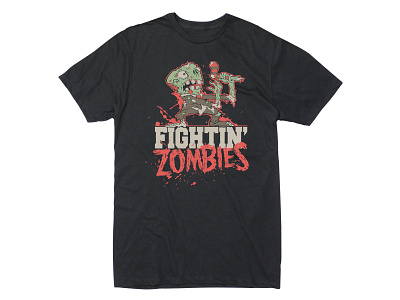 Fightin Zombies design illustration t shirt tee tee shirt vector zombie zombies