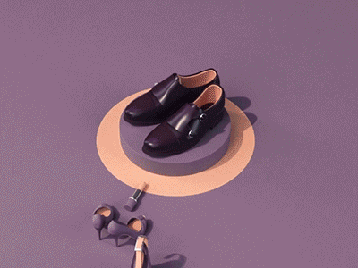 Hypermagnetism animation dance fashion render shoes