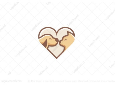 Logo Pet Love branding design illustration logo