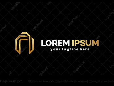 A Monogram Gold branding design logo monogram logo