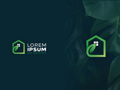 Nature House Green Logo Minimalist branding design logo