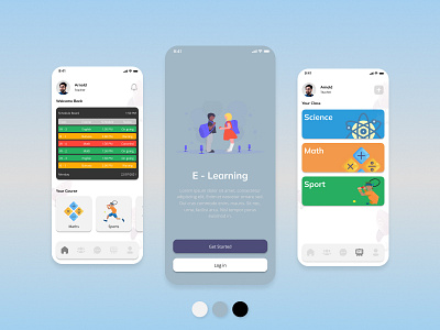 E-Learning app design ui uidesign uiux uiuxdesign