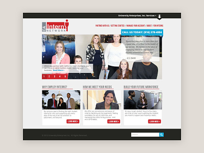 California Intern Network Website design sacramento web design website