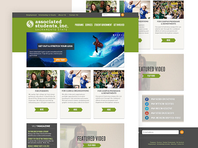 Sac State ASI Website design sacramento web design website