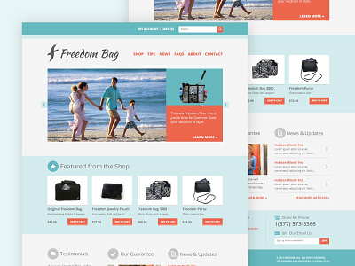 Freedom Bag Website design web design website wordpress