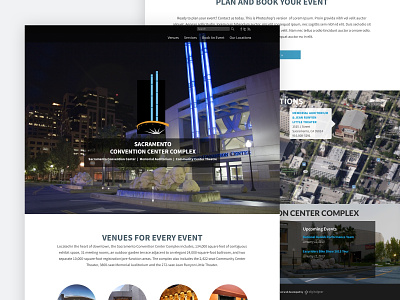 Sacramento Convention Center Complex Website design sacramento web design website