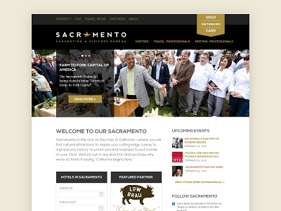 Sacramento Convention & Visitor’s Bureau Website design sacramento web design website