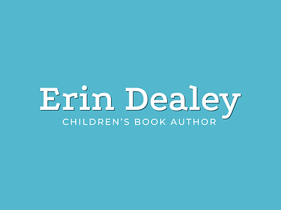 Erin Dealey Logo author branding design logo podkova typography