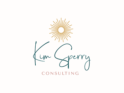 Kim Sperry Consulting Logo boho branding design health logo nutritionist sun wellness