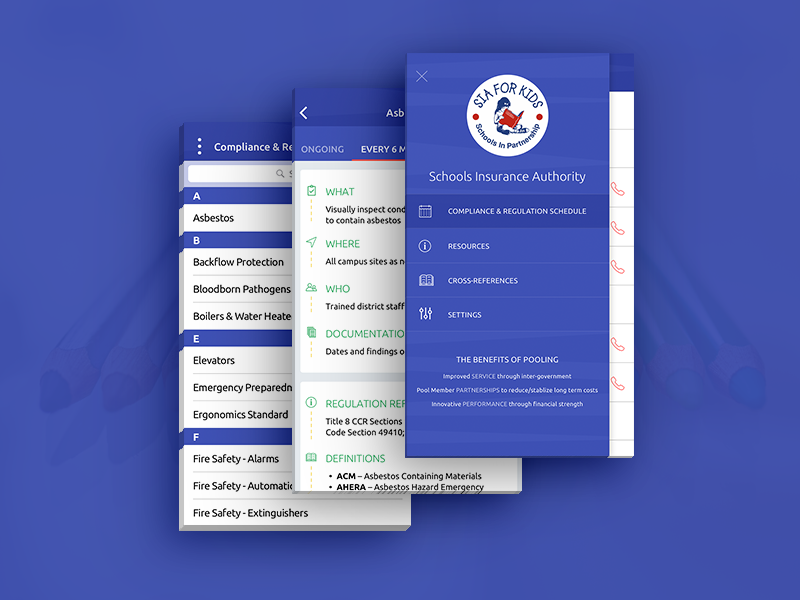 SIA Compliance and Regulation App ubuntu ui regulation compliance iphone ios itunes android design app insurance school