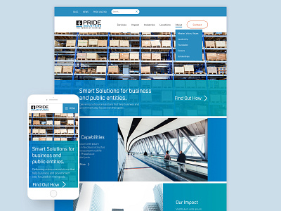 PRIDE Industries Responsive Website blue design desktop disabilities gradients mobile oscine responsive ui ux veterans web design website wordpress