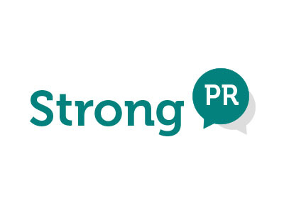 Strong PR branding digital gear identity logo museo teal