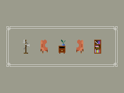 8×16 Furniture 8×16 furniture pixel art