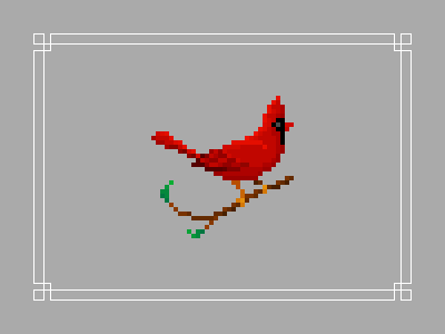 32×32 Cardinal bird cardinal pixel art