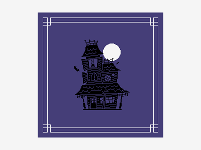 Spooky House halloween pixel art spooky