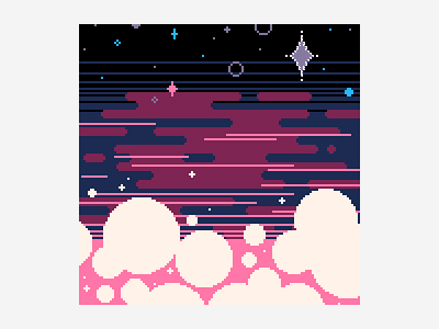 Space doodle pixel art space