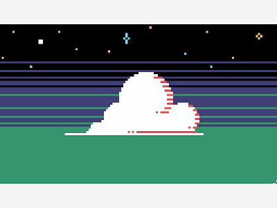 Cloud cloud doodle pixel art