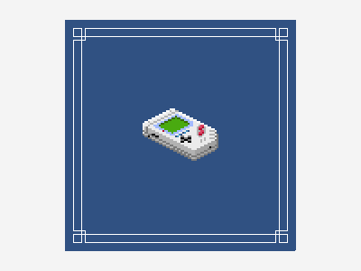 Gameboy gameboy isometric pixel art