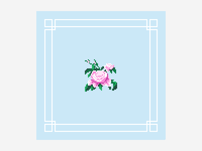 🌹 pixel art plant rose