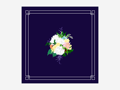 💐 bouquet flowers pixel art