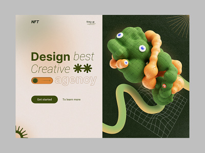 NFT | design landing page 3d agency creativ design designer figma graphic design landing page top trend ui ux web design web site