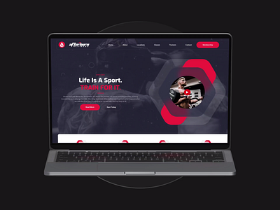 Afterburn Fitness Web Design Concept animation design typography ui ux web webdesign website