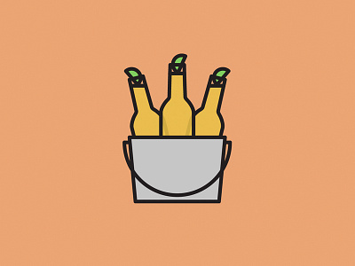 Cerveza Bucket icon illustration illustrator vector