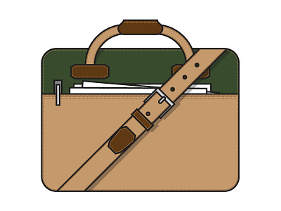 Briefcase Illustration flat flat design graphic design illustration illustrator