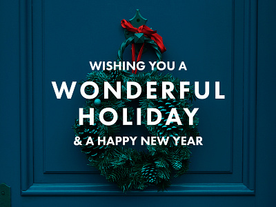 Happy Holidays Dribbble! card design futura holiday typography