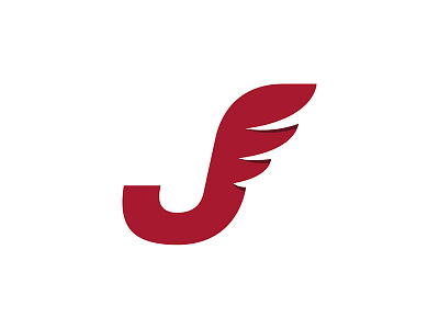 "Winged J" Logo for Joseph Germani design graphic design icon j j logo letter logo symbol typography wings