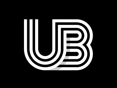 UB Logo black and white brand identity logo logo design negative space type typography wordmark