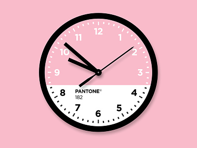 Pantone® Clock brand clock colors identity pantone product type typography