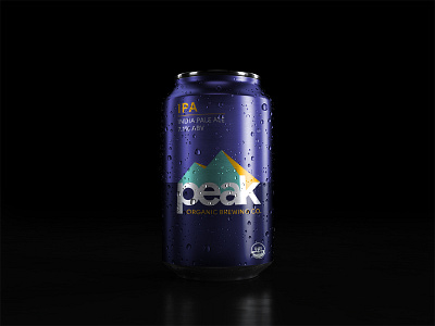 Peak Organic Brewing Co. beer beverage can drink logo logo design package design packaging typography