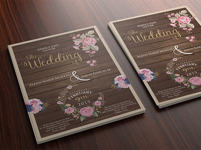 Modern Wedding Card Design album design floral card design invitation card invitation card design modernart graphicdesign wedding album wedding invitatior