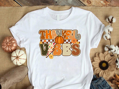 Thankful Vibes T Shirt Design