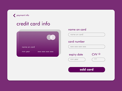 daily ui 002 - credit card checkout