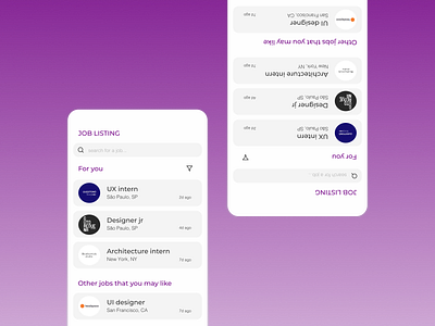 daily ui 050 - job listing dailyui dailyui050 design ui