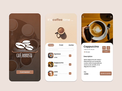 UI design for coffee shop using figma design graphic design iphone logo ui