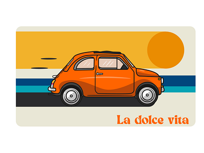 Flat illustration / La dolce vita